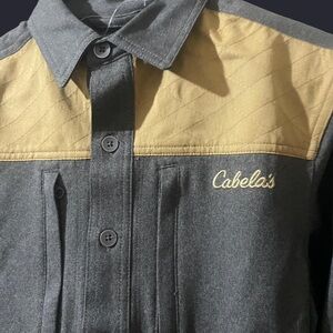 Cabela's Charcoal and Khaki Quilted Shirt